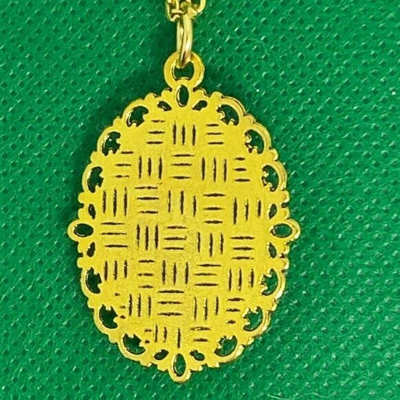 Fall Hummingbird NecklaceFlowers White Pink Cameo - Picture 7 of 9